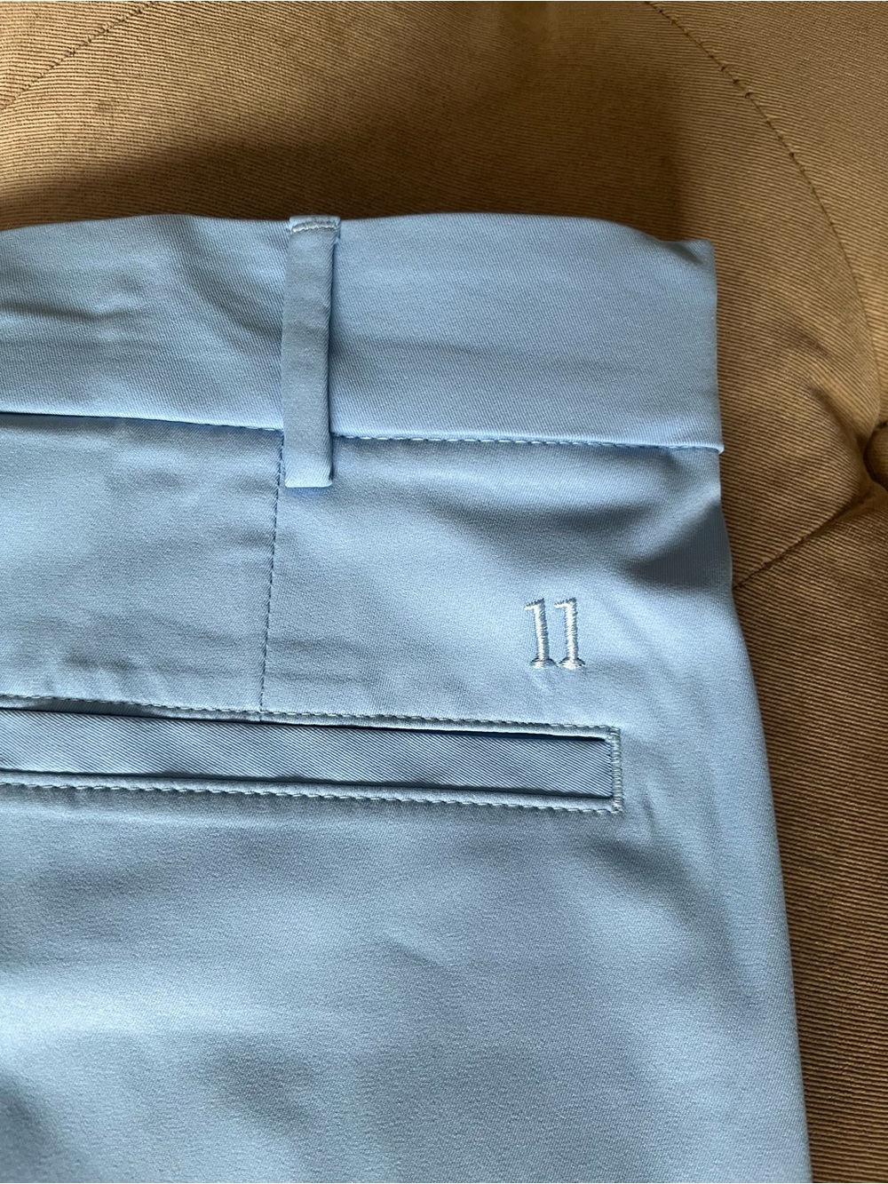 Walter Hagen Perfect 11 Collection Light Blue Flat-Front Men's Chino Golf Shorts - Picture 4 of 4